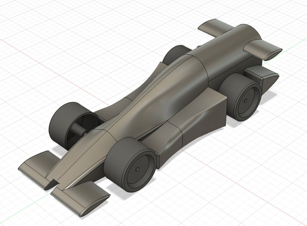 Fusion 360 CAD model of the Hyperion racecar